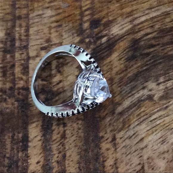 NWT Elegant 925 Silver Pear Cut Rings Size 6-10 - Picture 5 of 5